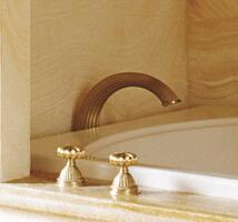 Separate spout and handles faucets